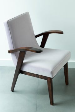 20th Century Vintage Light Violet Armchair by Mieczyslaw Puchala, 1960s