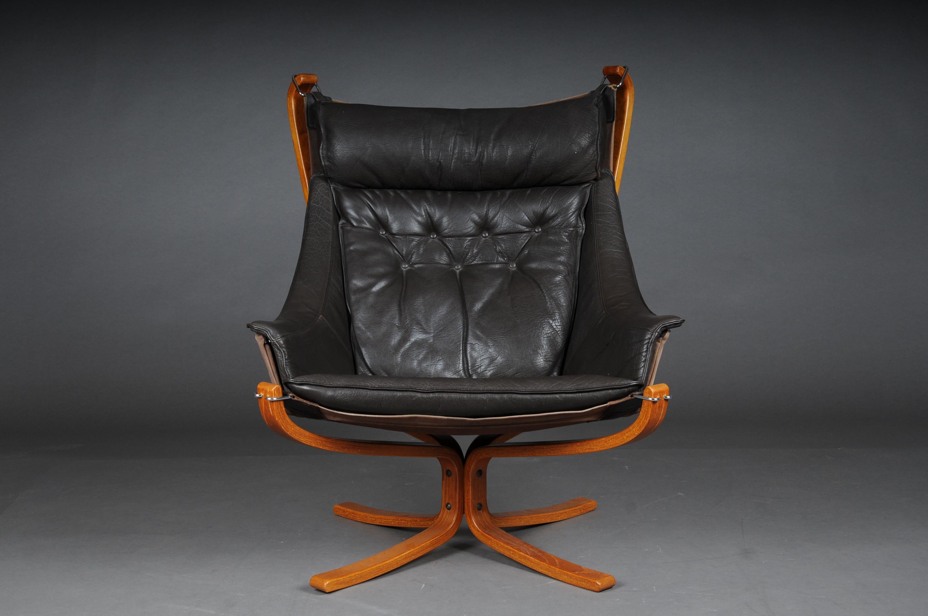 Leather 20th Century Vintage Lounge Chair with