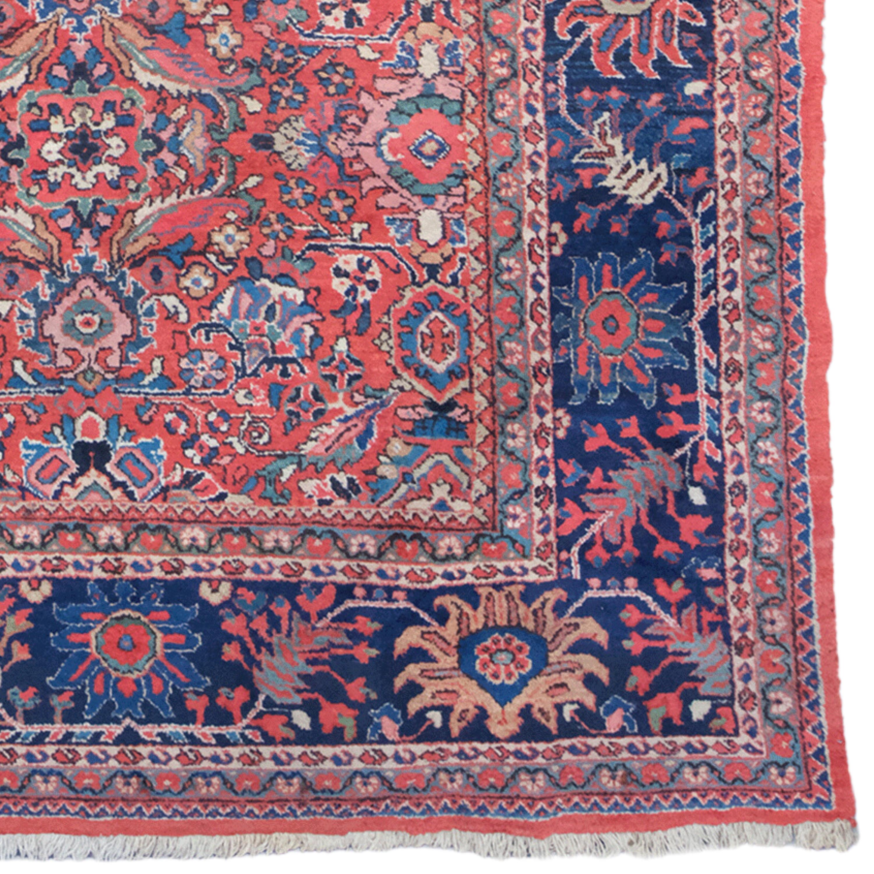 20th Century Vintage Mahal Carpet - Vintage Persian Wool Mahal Carpet, Area Rug For Sale 2