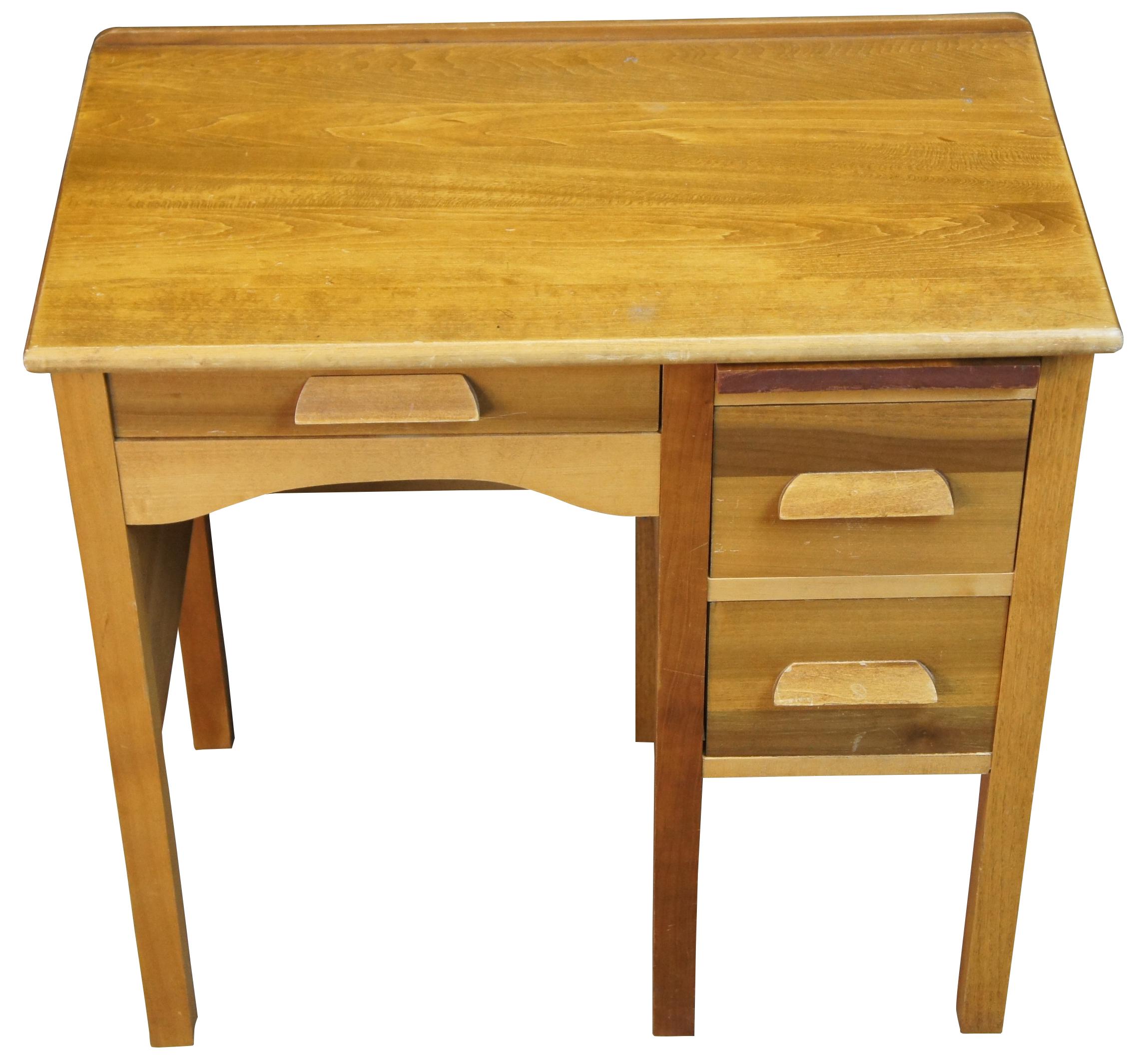 wooden school desk and chair