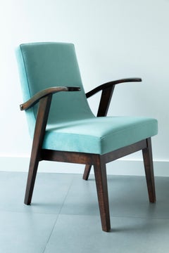 20th Century Vintage Mint Green Armchair by Mieczyslaw Puchala, 1960s