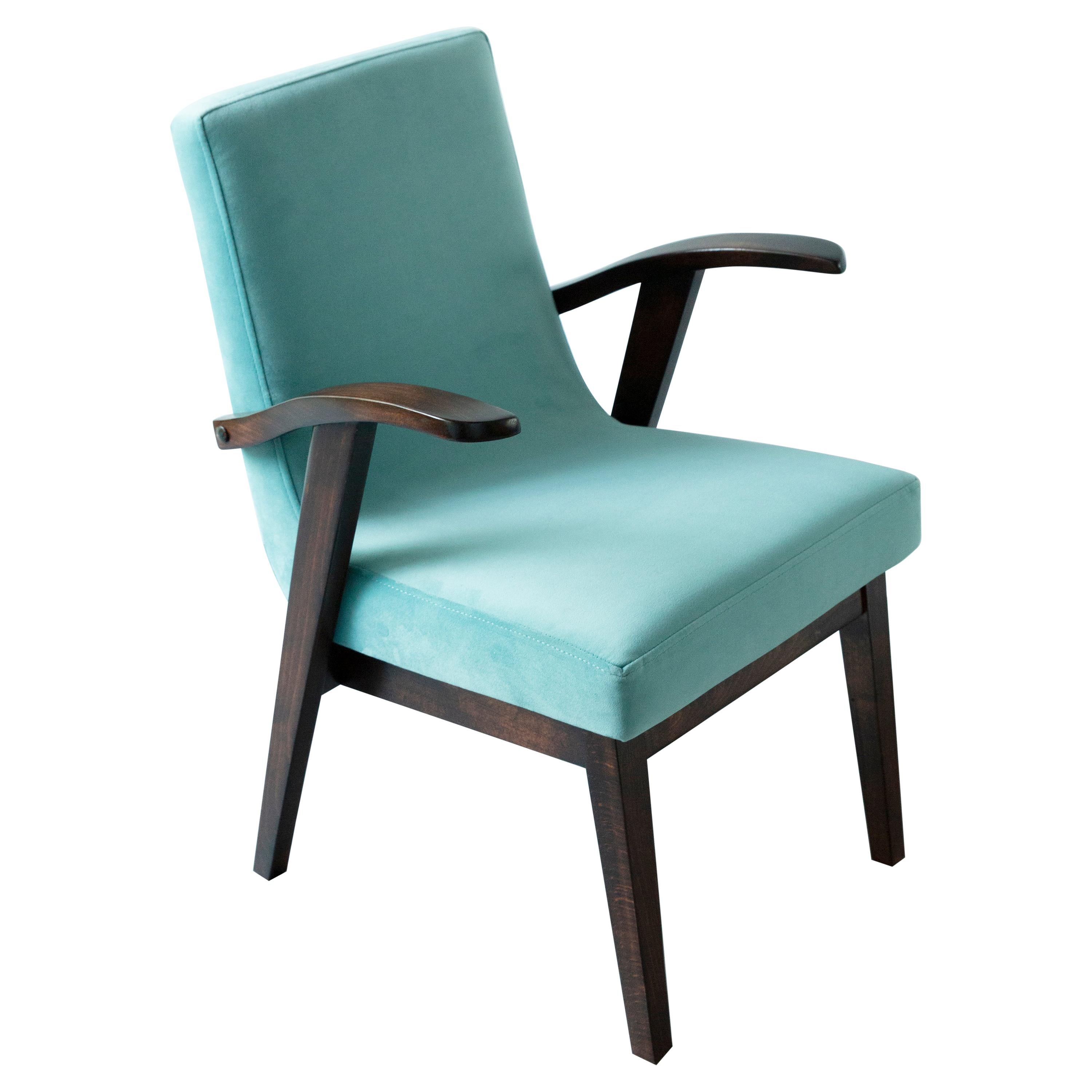 20th Century Vintage Mint Green Armchair by Mieczyslaw Puchala, 1960s For Sale