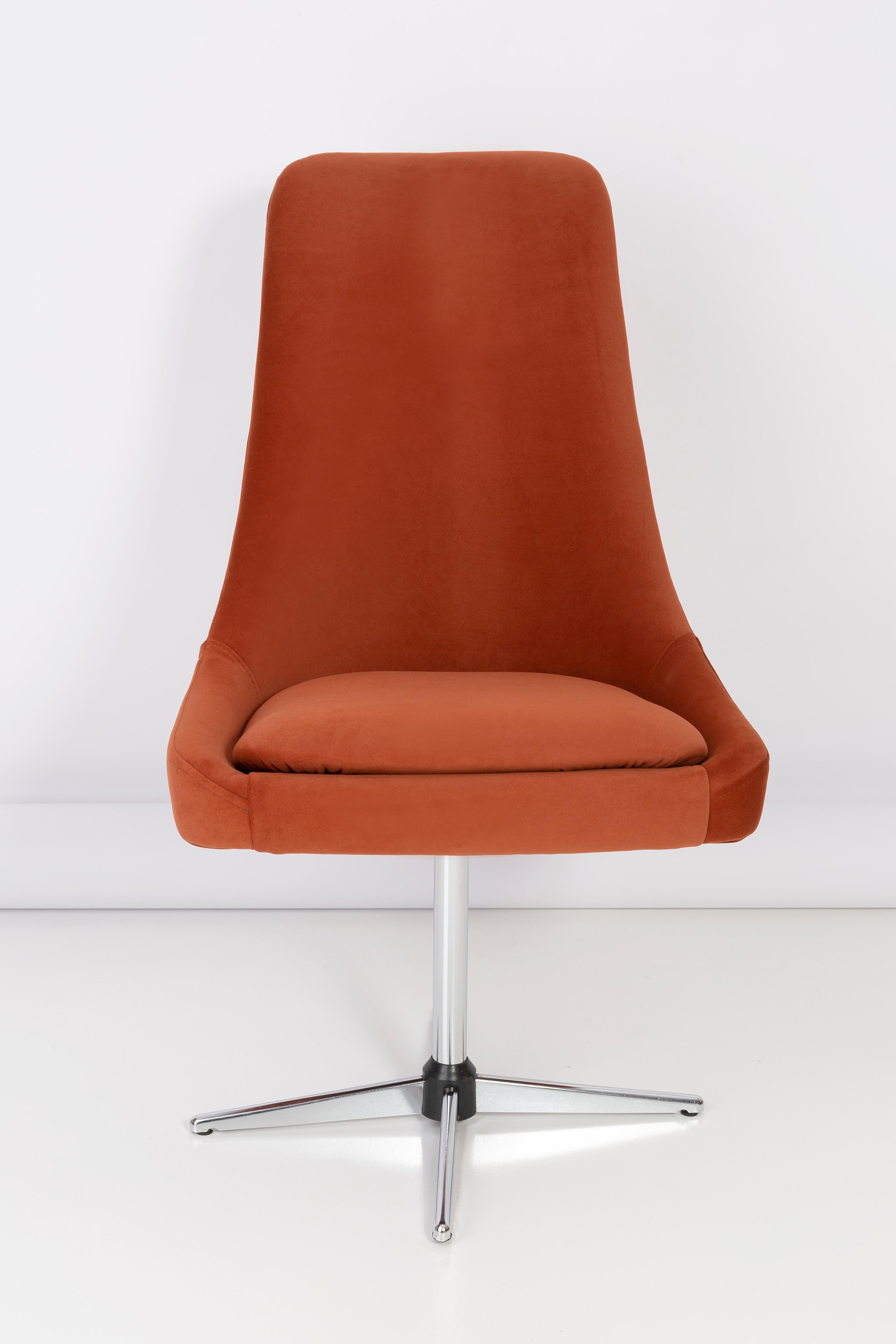 vintage orange swivel chair