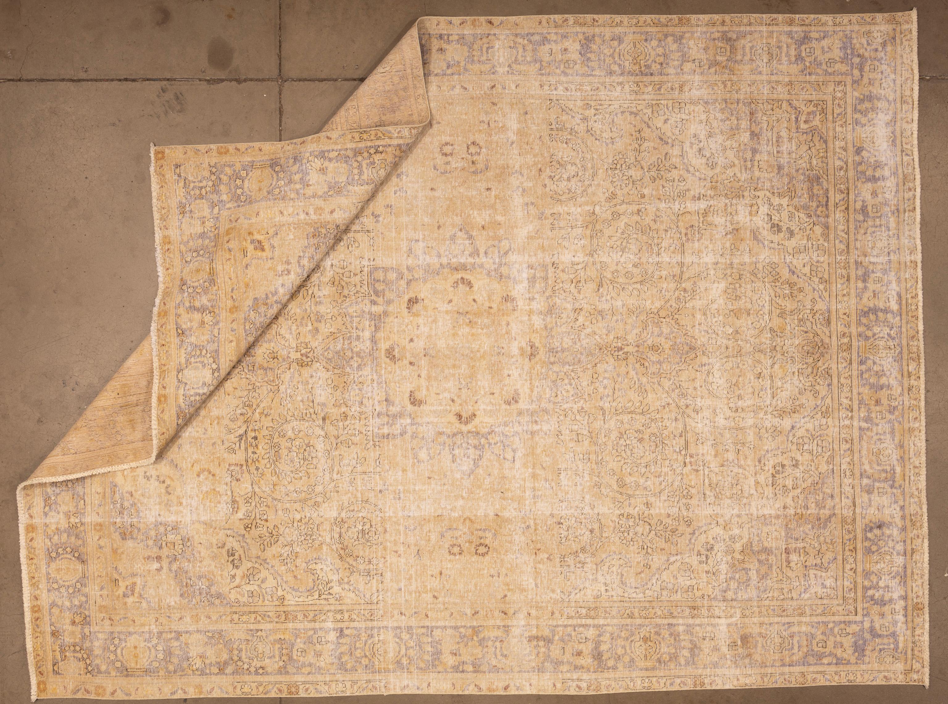 Hand-Woven 20th Century Vintage Oushak For Sale