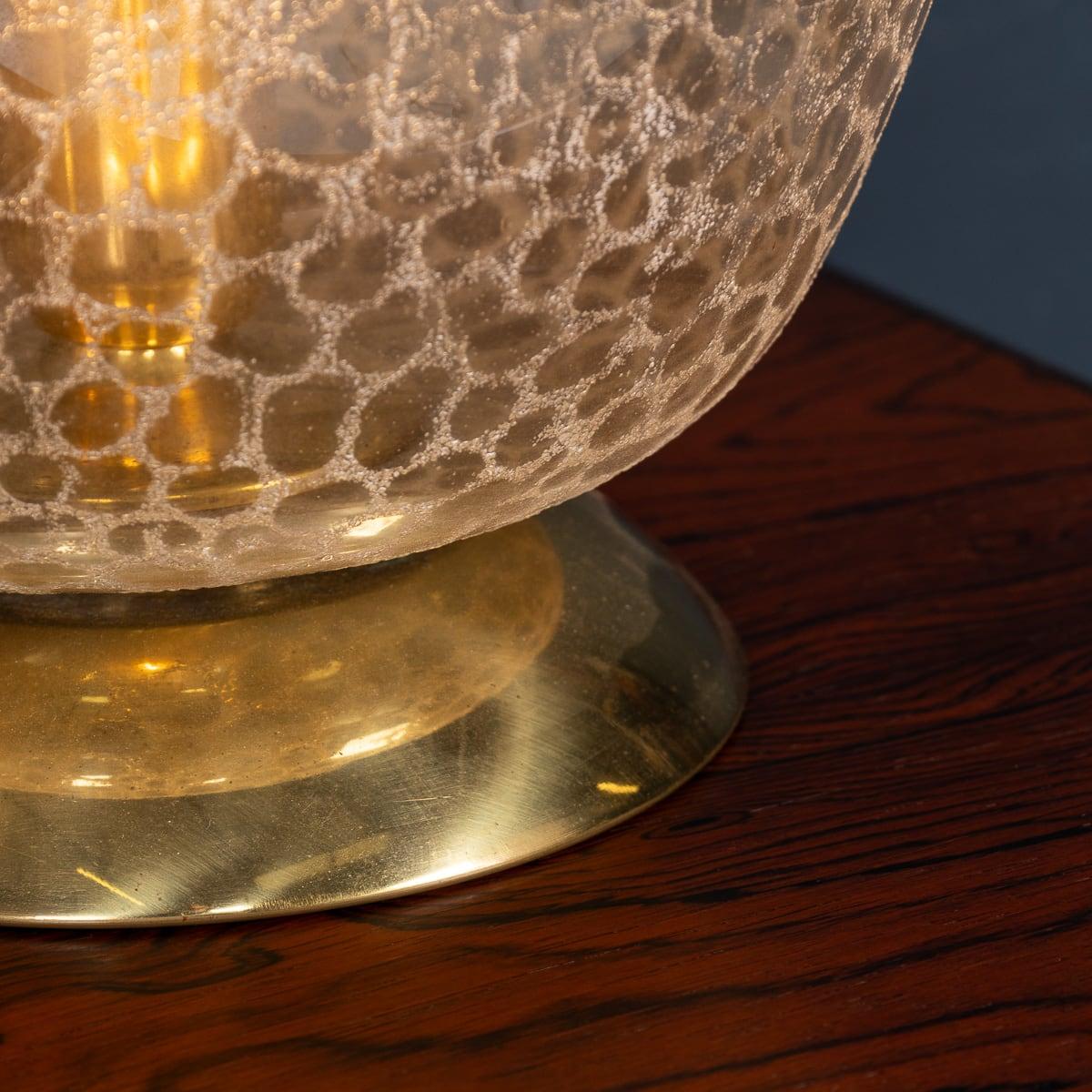 20ème siècle Vintage Paire de lampes de table en verre Murano Glass, Made In Venice, Italy 9