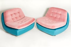 20th Century Vintage Pink and Blue Atlantis Armchair, 1960s