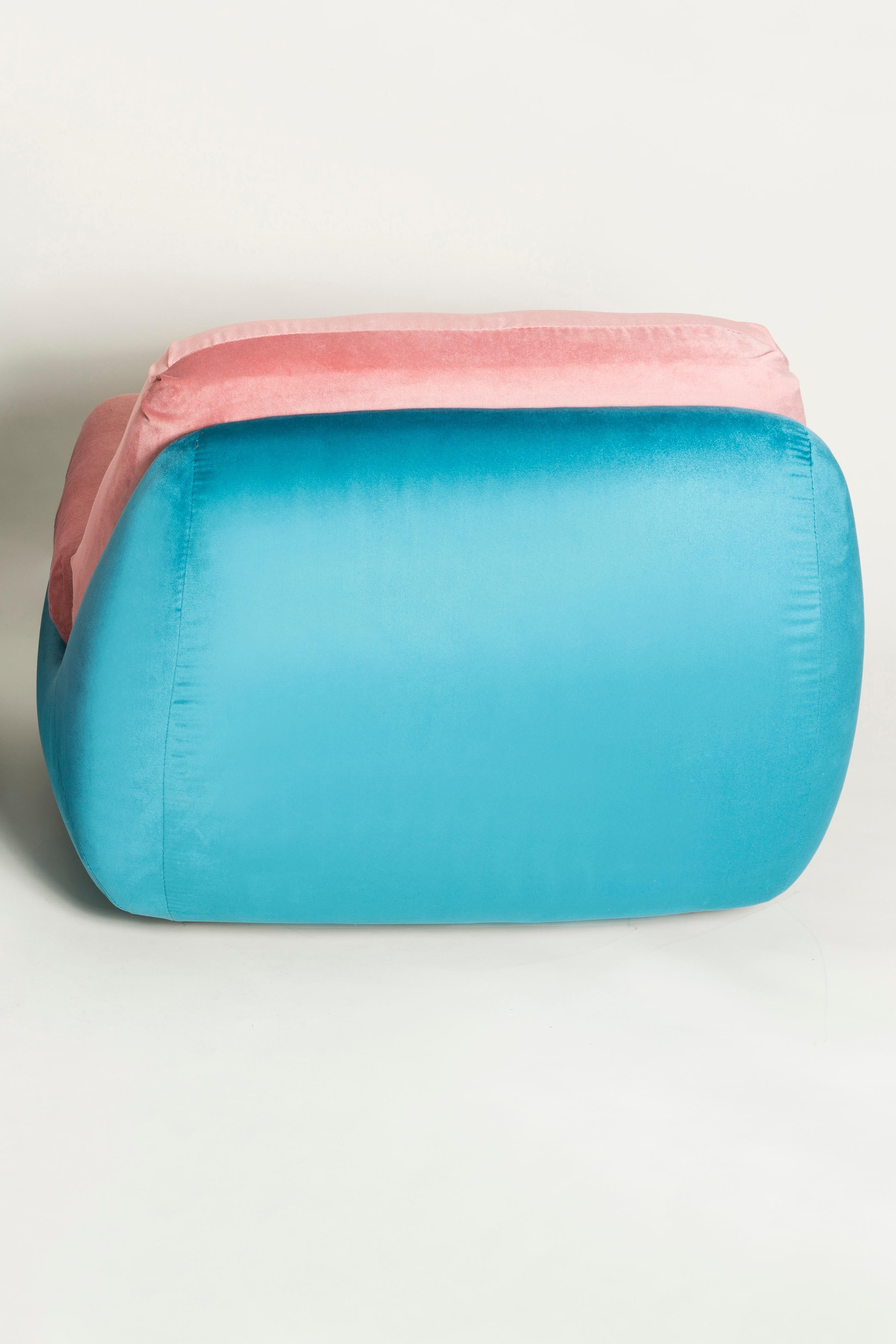 20th Century Vintage Pink and Blue Atlantis Armchair, 1960s For Sale 2