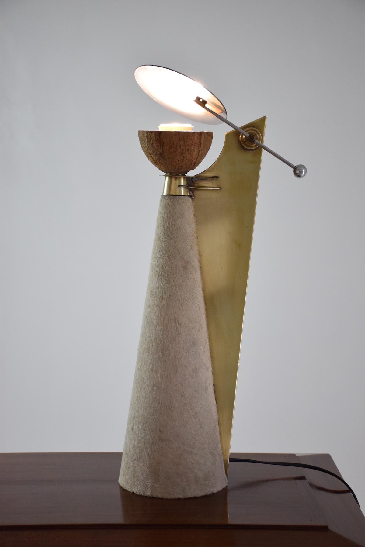 20th Century Vintage Sculptural Lamp by Pucci De Rossi, 1980s In Good Condition For Sale In Paris, FR
