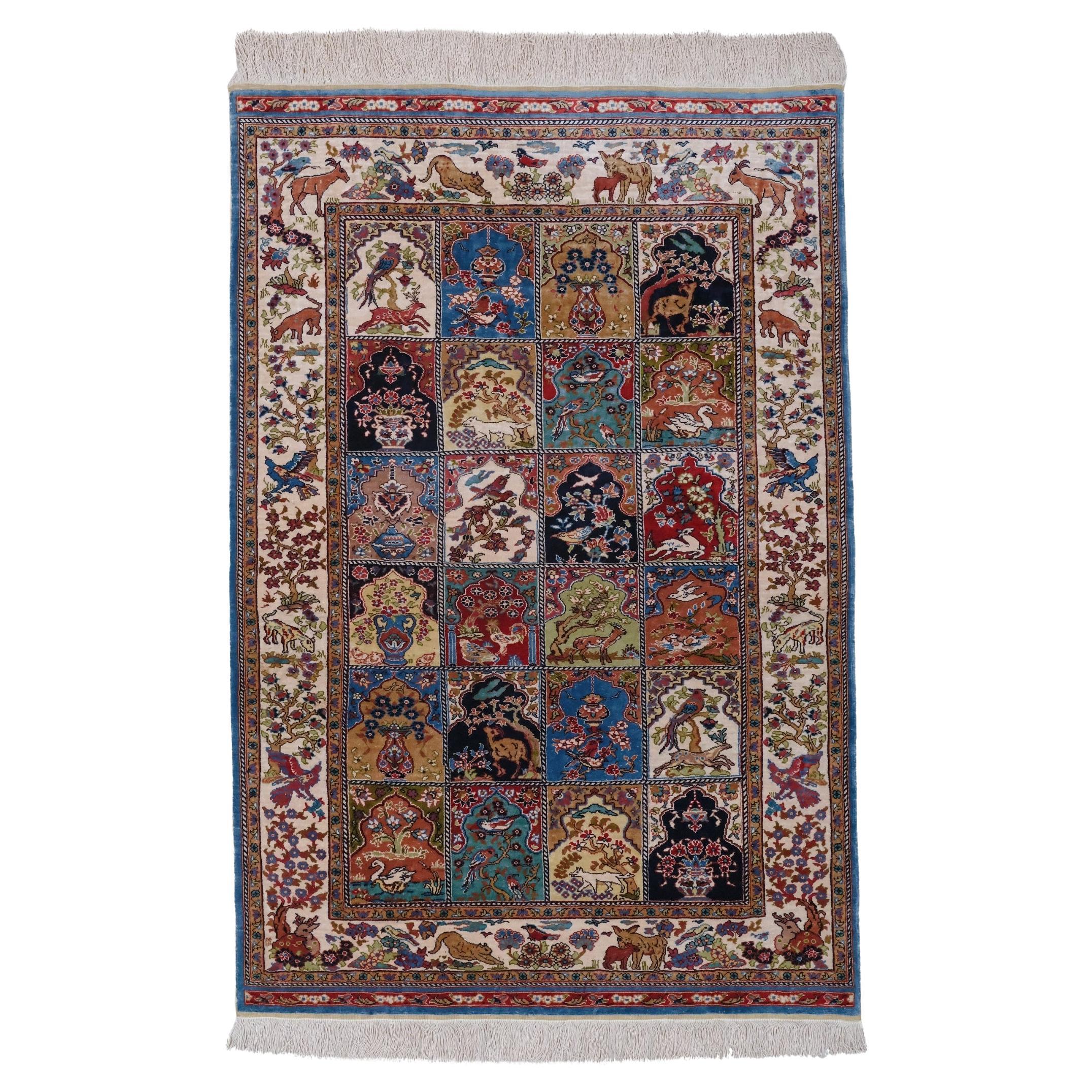 Tapis de soie Kayseri Vintage du 20ème siècle en vente