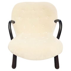 20th Century Retro Single Danish Beech Clam Chair Attributed to Arnold Madsen