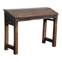 20th Century Vintage Slanted Wood Table