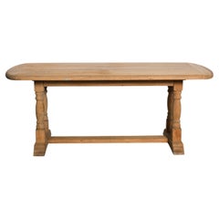 Table vintage du 20e siècle avec pieds à tréteaux