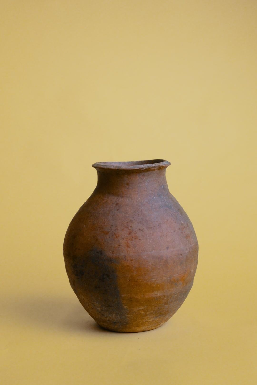 Rustikaler Terrakotta-Topf aus dem 20. Jahrhundert, rustikales mediterranes Steingut (Handgeschnitzt) im Angebot