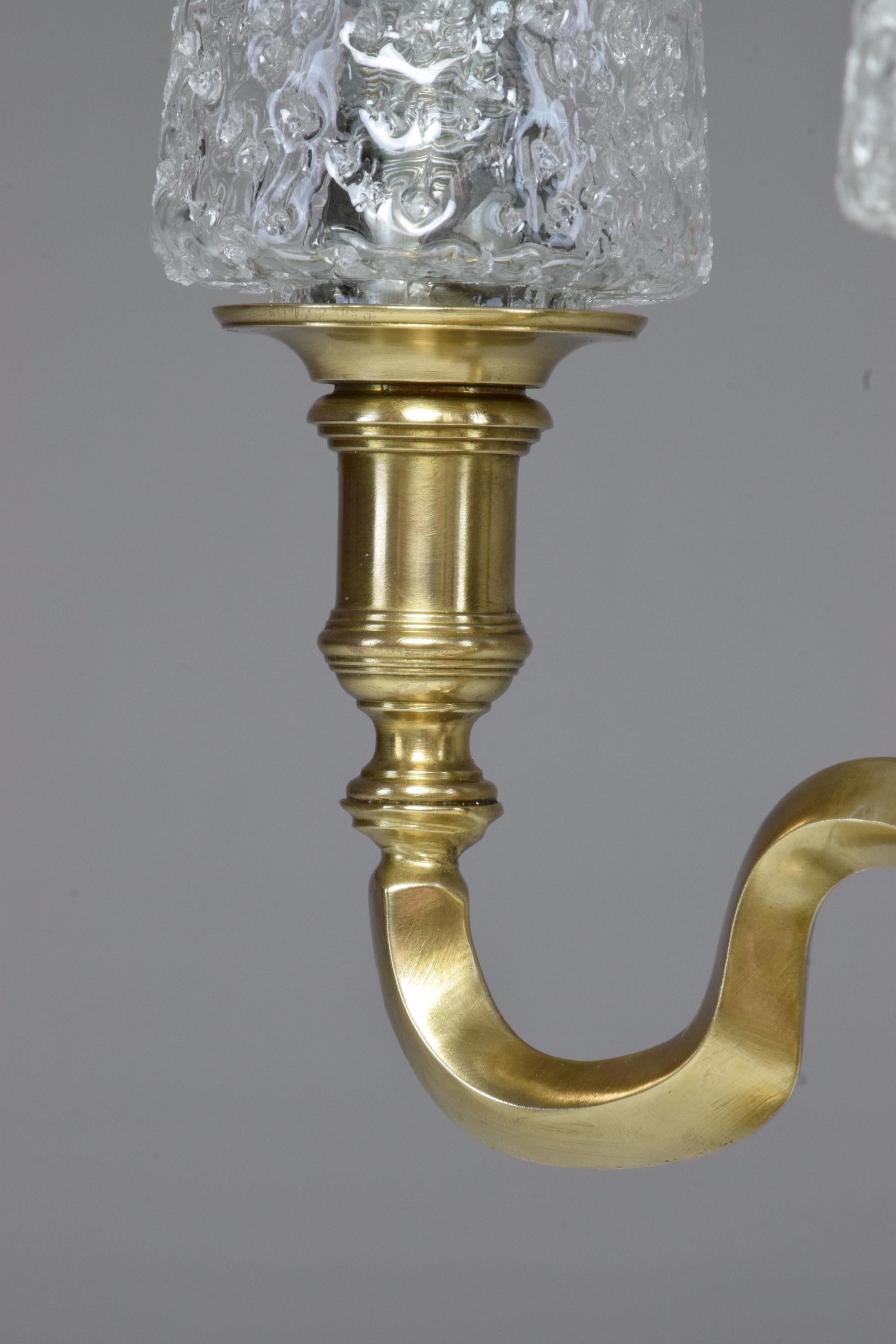 20th Century Vintage Three-Light Brass Table Lamp, 1960s 5