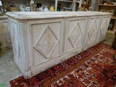 20th Century Vintage White Patinated Spanish Pharmacy Counter
