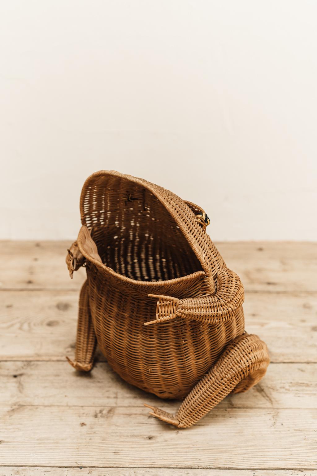 French 20th Century Vintage Wicker 