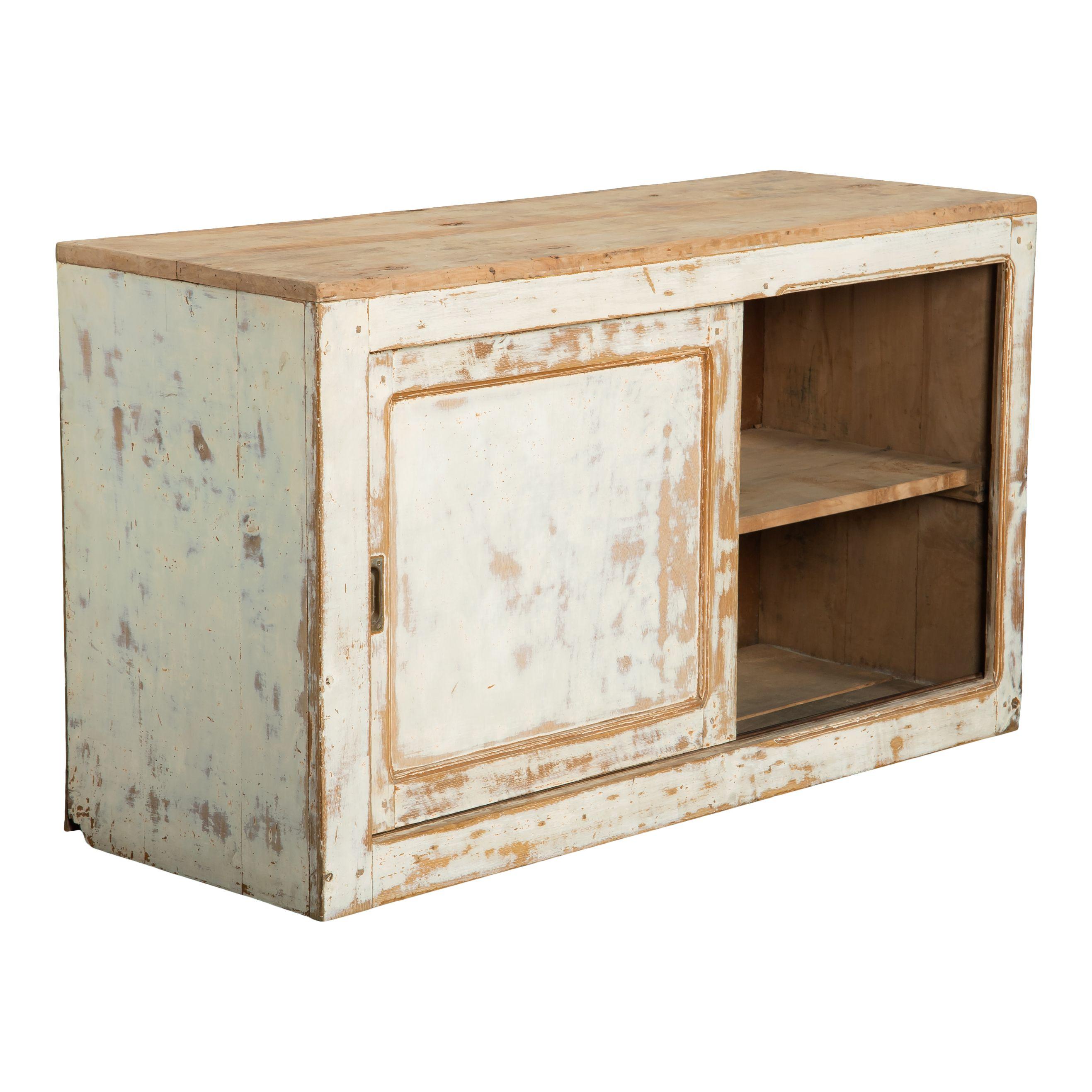 20th Century Vintage Wood French Cabinet In Good Condition For Sale In Fullerton, CA