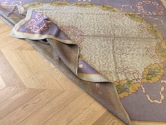 20th Century Violet and Grey Art Deco European Rug, circa 1920