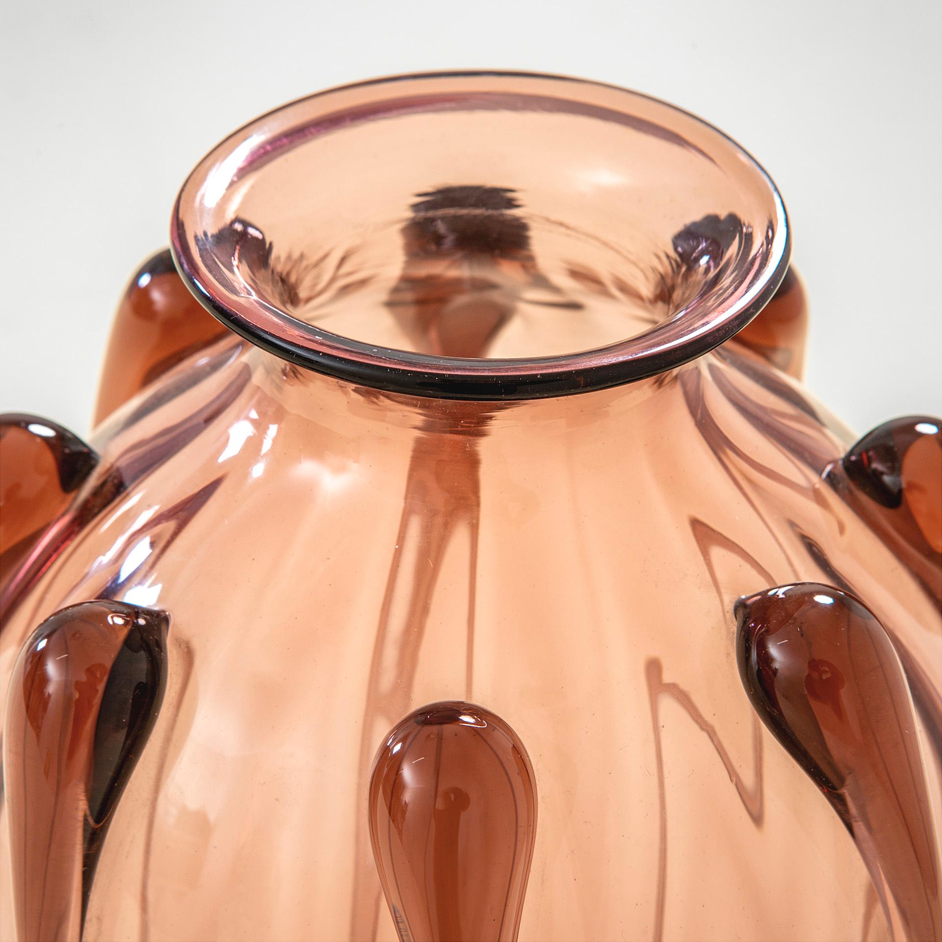 Italiano Vaso in vetro di Murano del XX secolo di Vittorio Zecchin per Venini in vendita