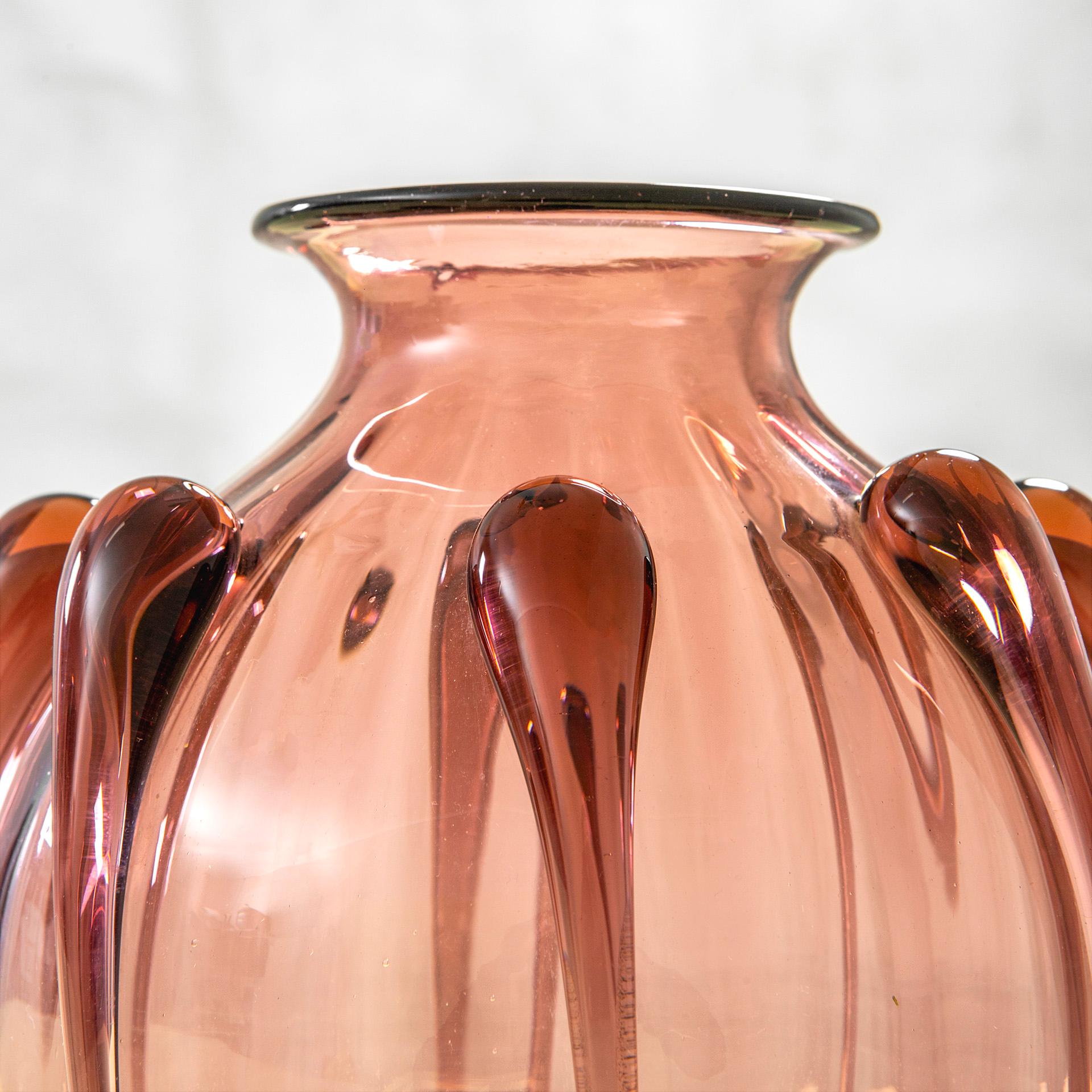 Vaso in vetro di Murano del XX secolo di Vittorio Zecchin per Venini In condizioni buone in vendita a Turin, Turin