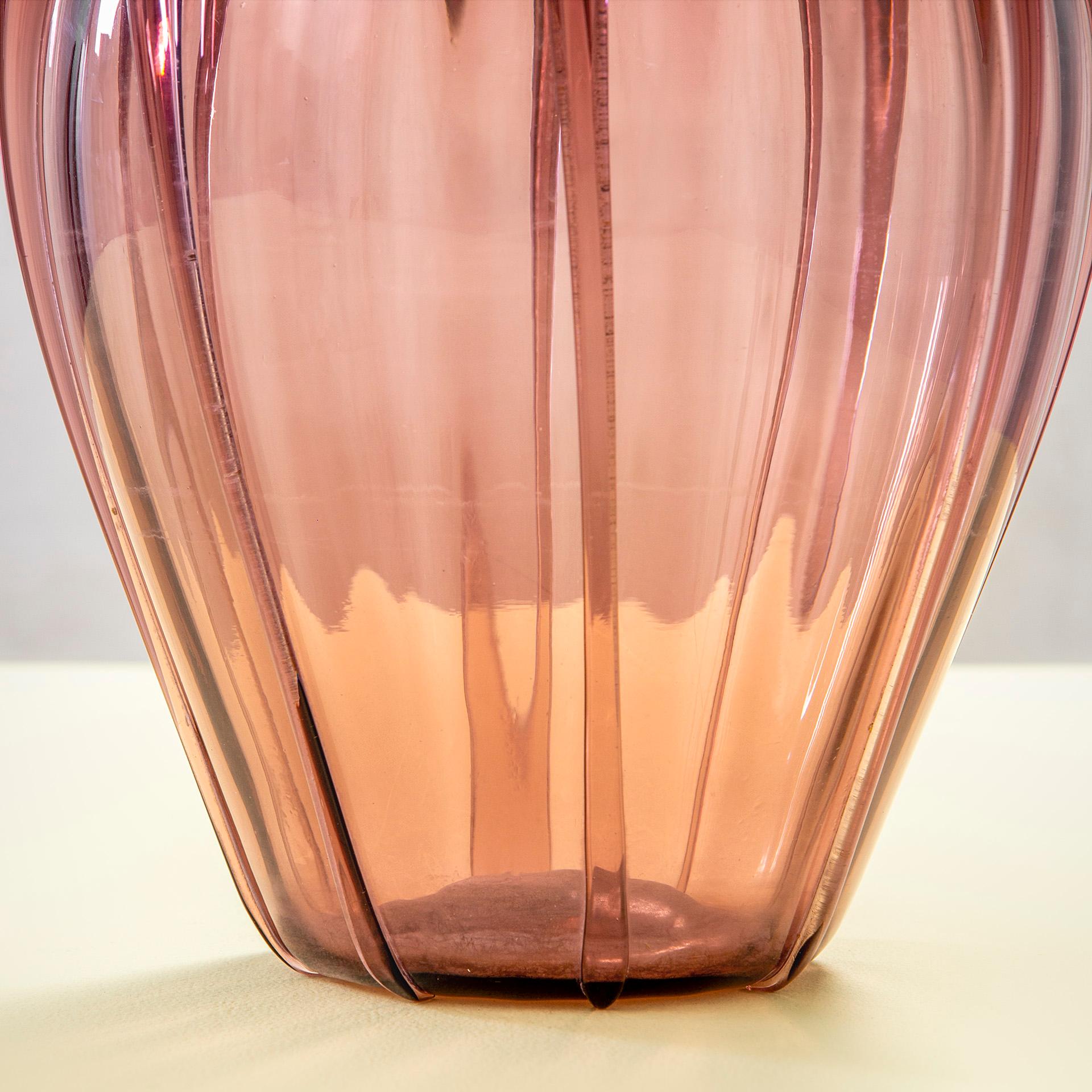 Vetro Vaso in vetro di Murano del XX secolo di Vittorio Zecchin per Venini in vendita