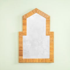 20th Century Nurseries Of The South Wall Mirror with frame entirely in bamboo