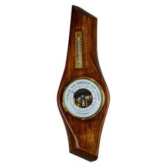 Vintage 20th-Century W. Staude Hannover Barometer in Wooden Case
