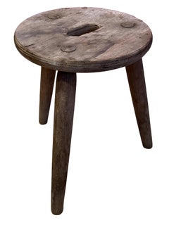 20th Century Wabi Sabi 3 Leg Milking Stool, Austria Around 1930s