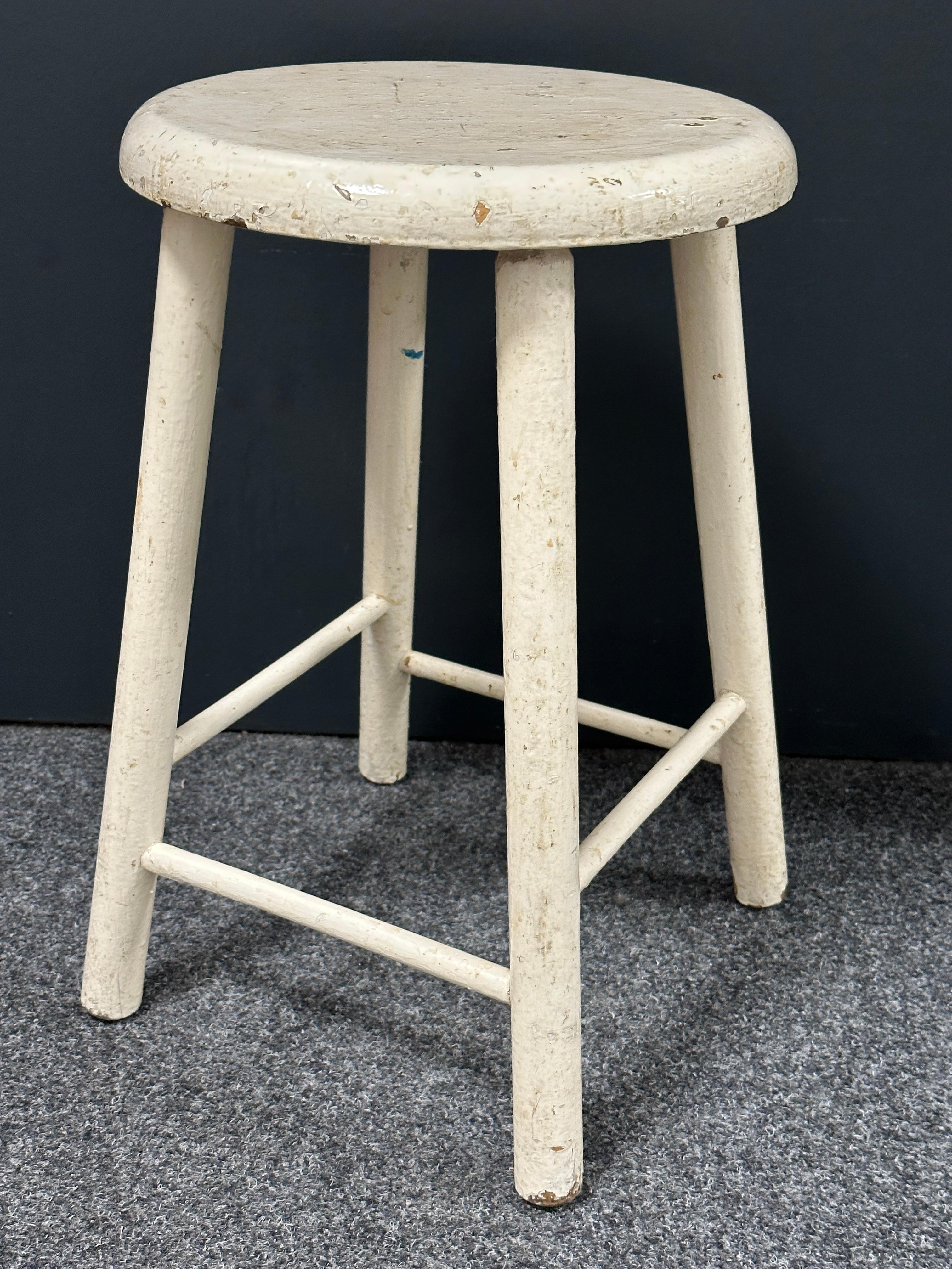Hand-Crafted 20th Century Wabi Sabi 4 Leg Stool, Germany circa 1930s or Older For Sale