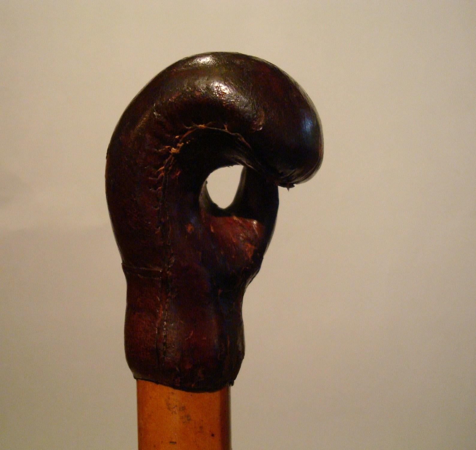 boxing glove on a stick