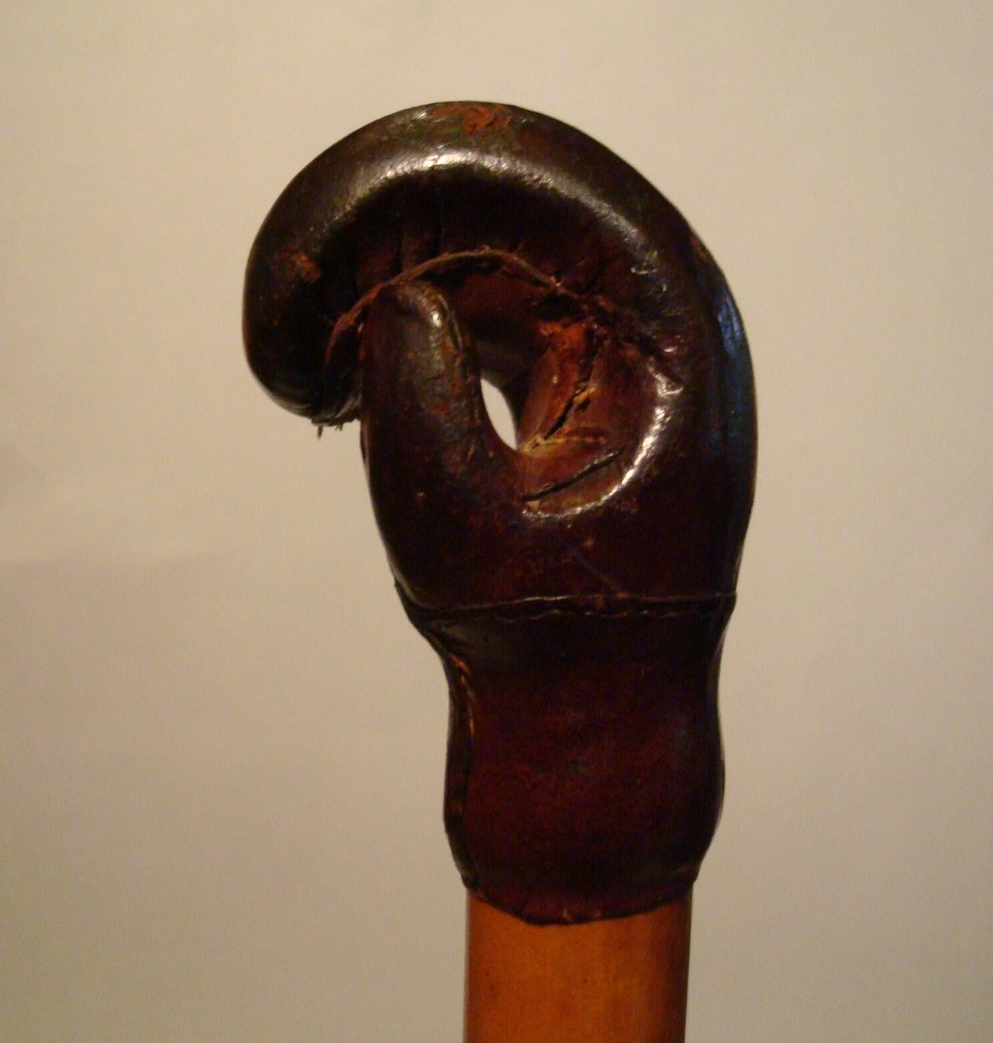 how to wrap a walking stick with leather