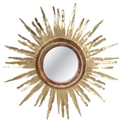 20th Century Wall Mirror/Sunburst Mirror, Gilded. Sunburst/Starburst Mirror