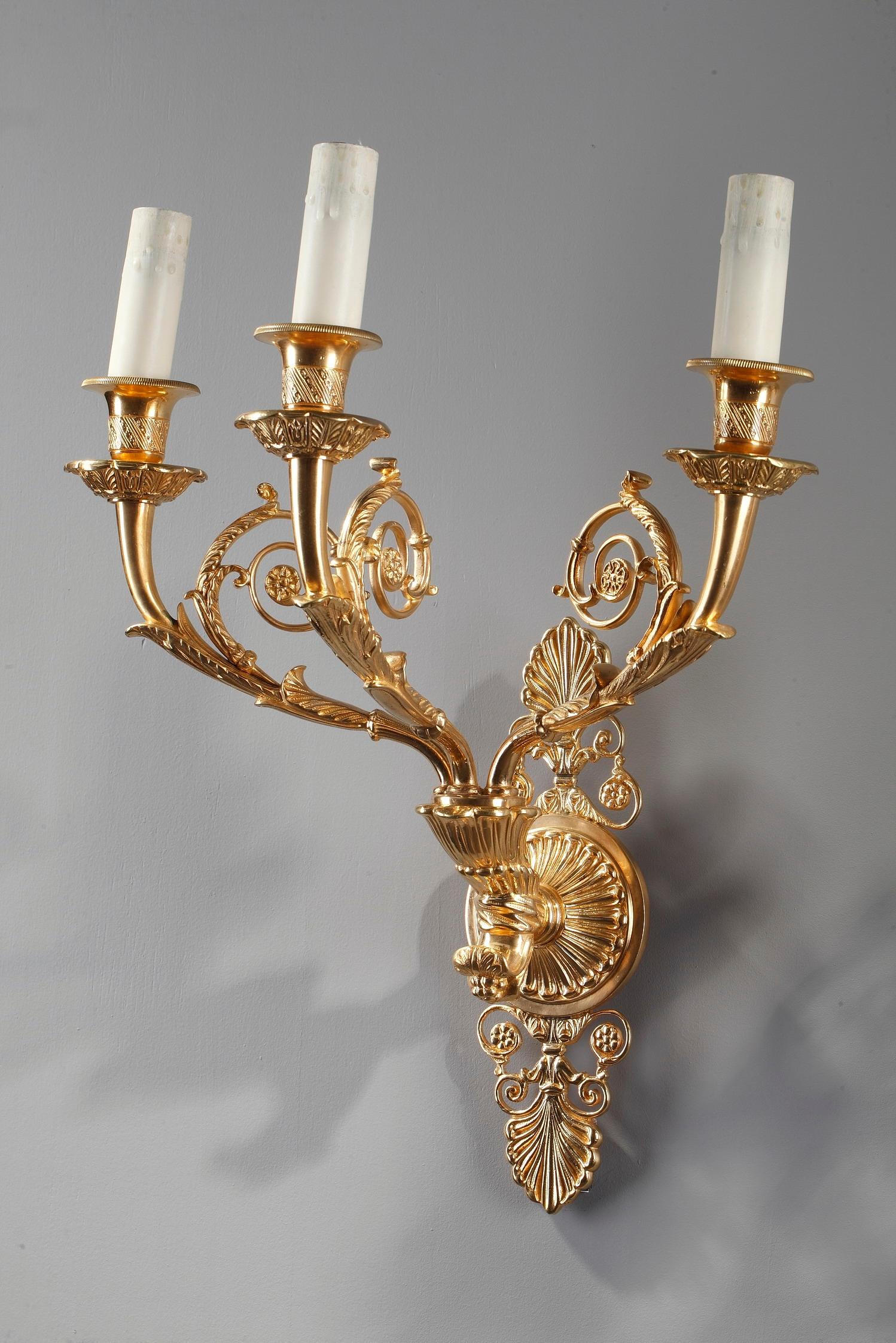 20th Century Wall Sconces in Charles X Style For Sale 4