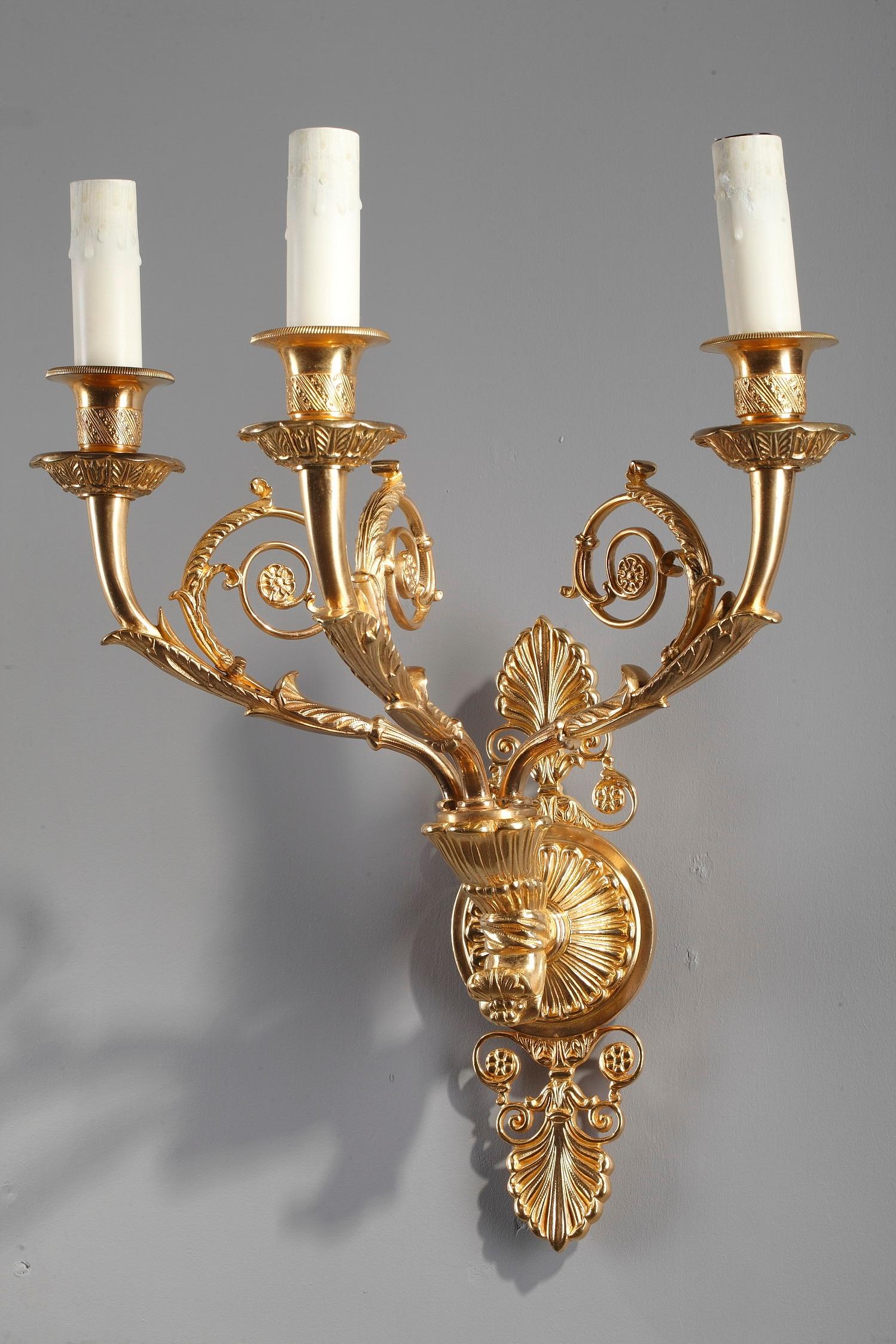 20th Century Wall Sconces in Charles X Style For Sale 5