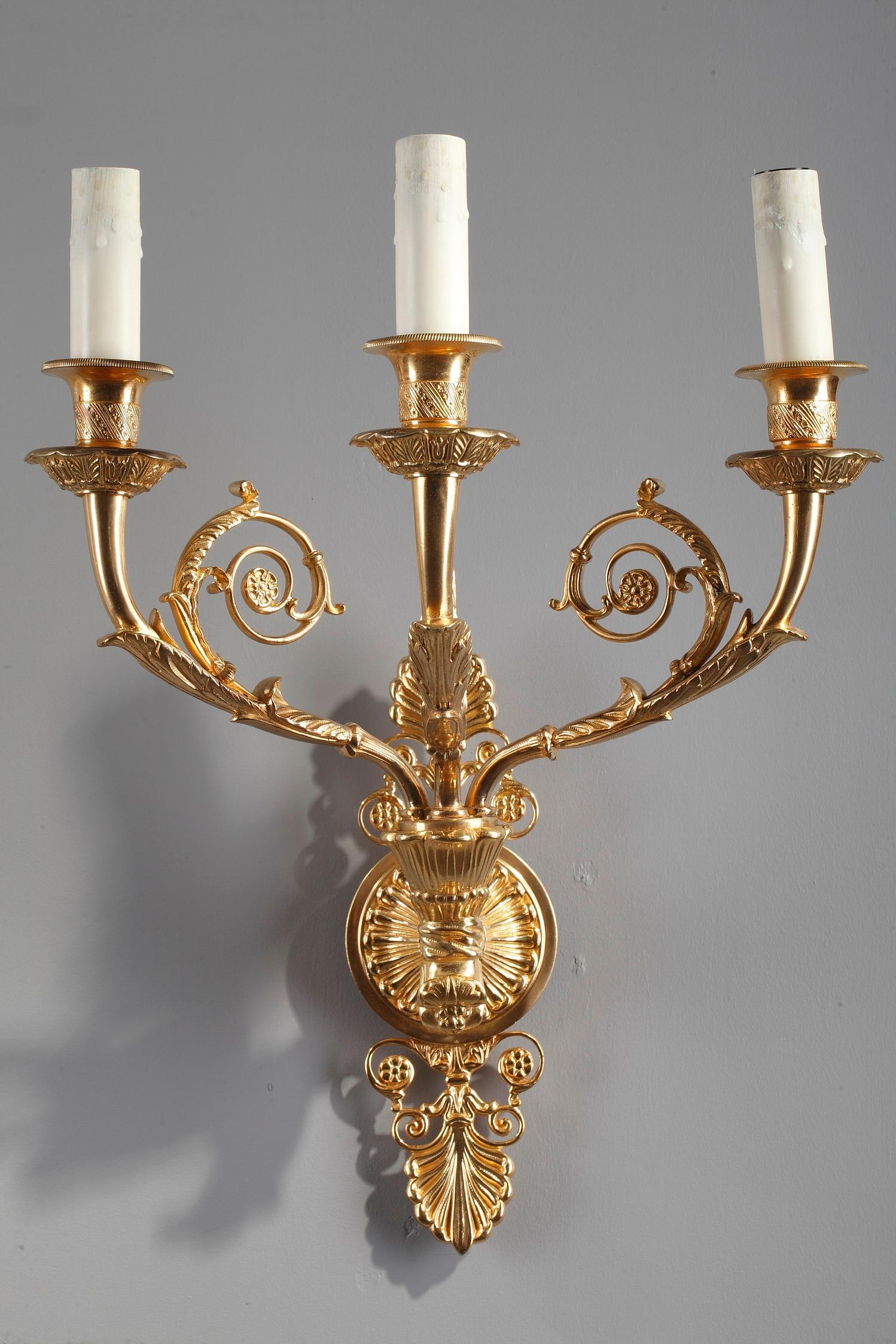 20th Century Wall Sconces in Charles X Style For Sale 6