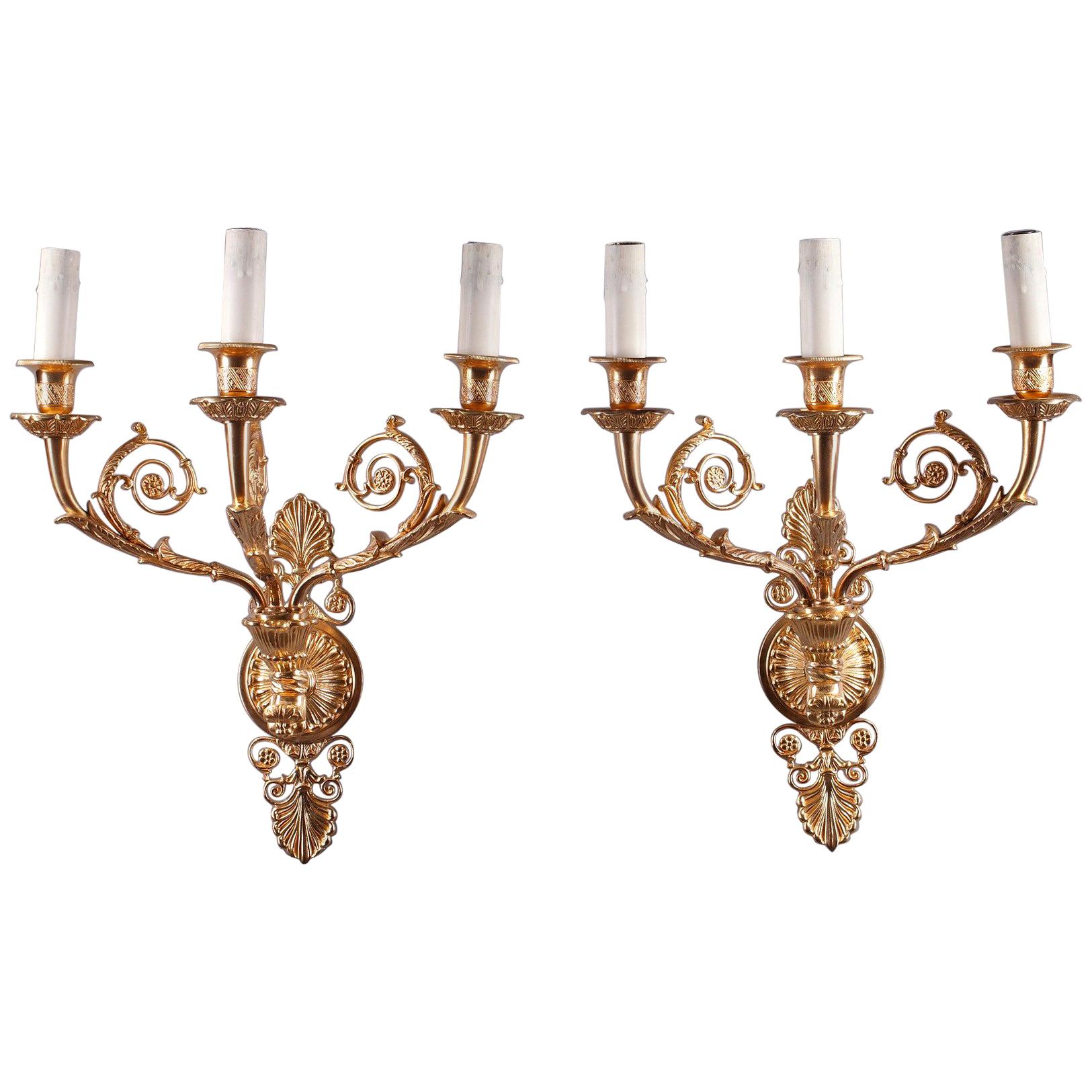 20th Century Wall Sconces in Charles X Style For Sale