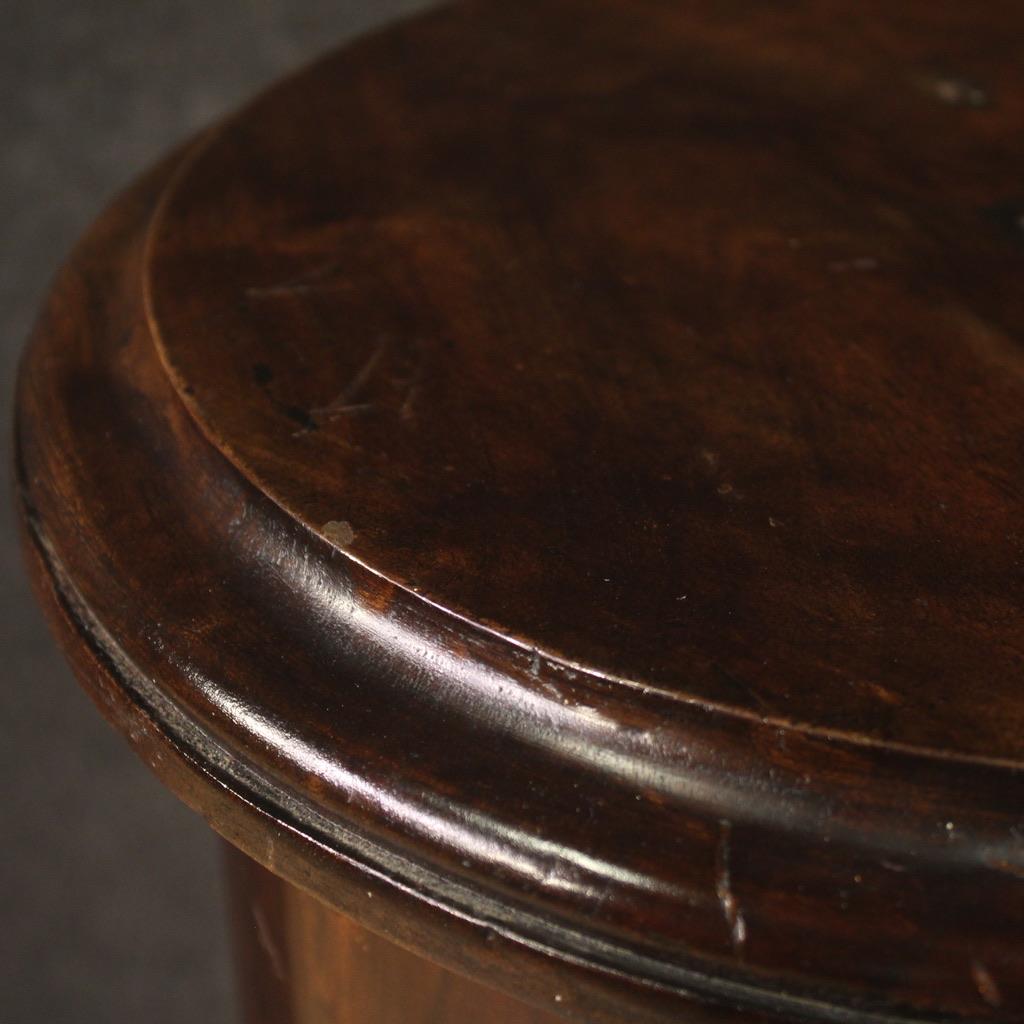 20th Century Walnut and Beech Wood Italian Column, 1960 For Sale at 1stDibs
