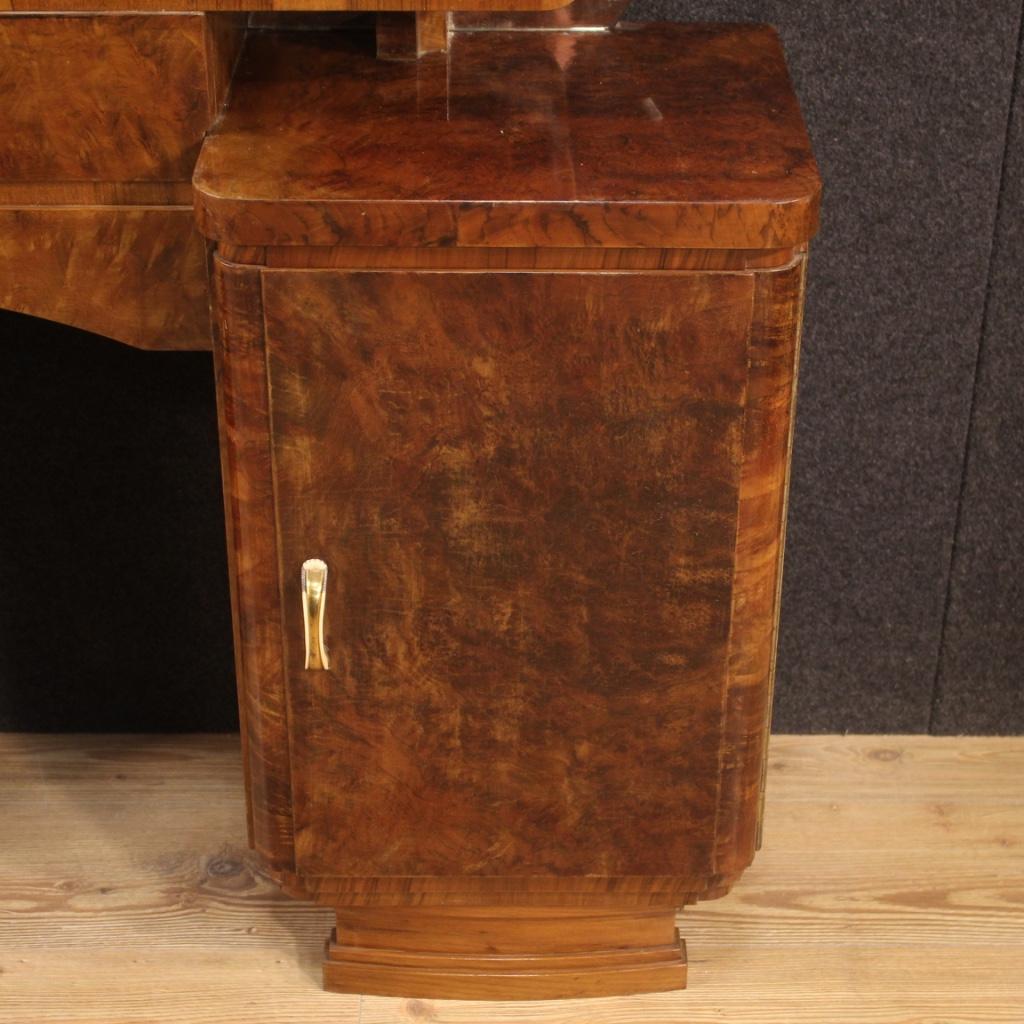 20th Century Walnut and Burl Wood Italian Dressing Table, 1950 2