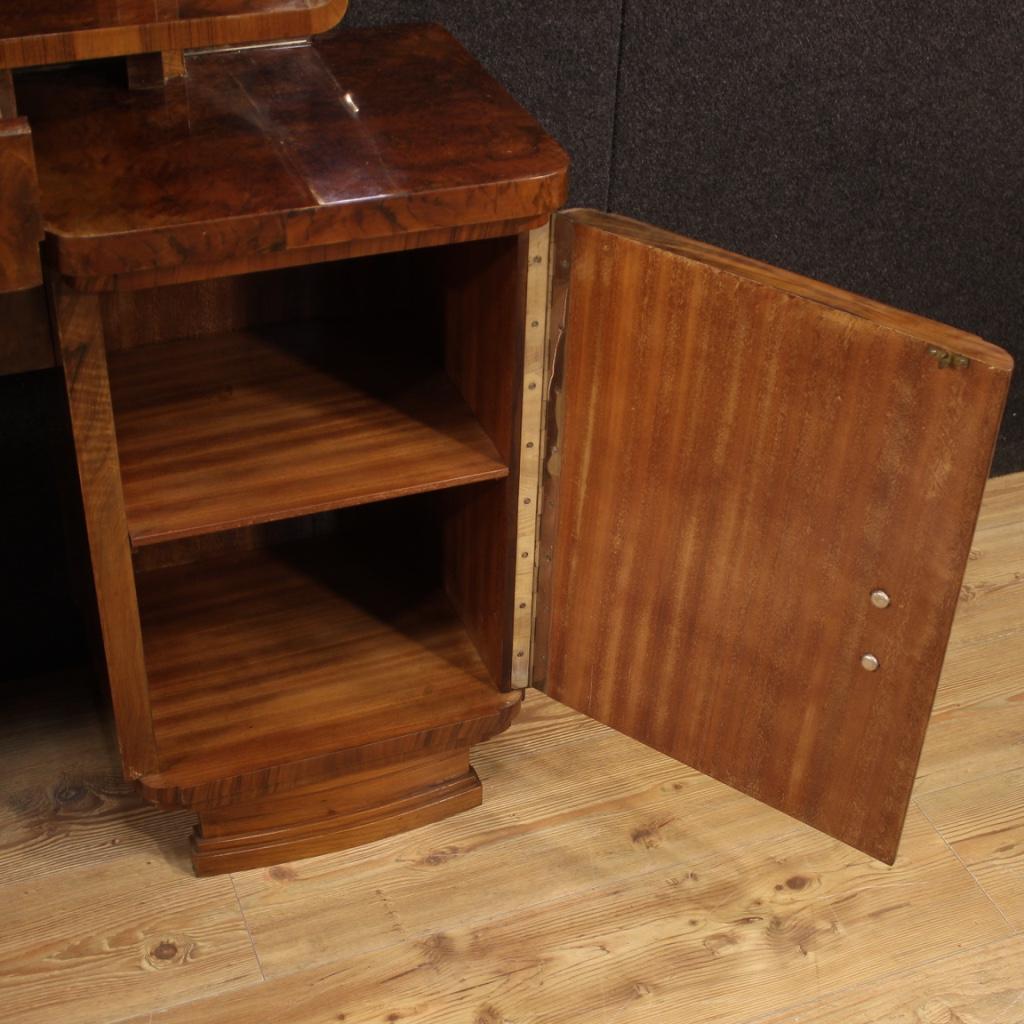 20th Century Walnut and Burl Wood Italian Dressing Table, 1950 6