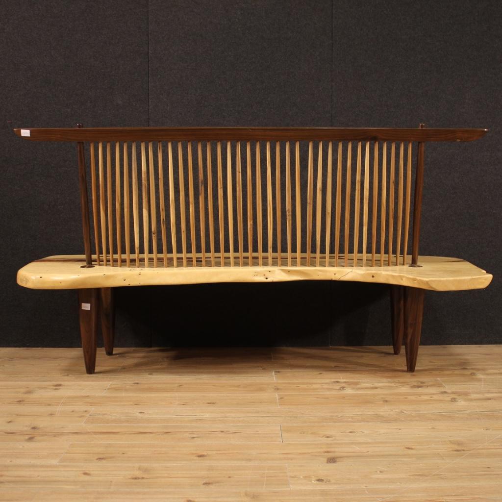 canapé américain du 20e siècle en noyer et bois exotique George Nakashima Design, 1980 en vente 4
