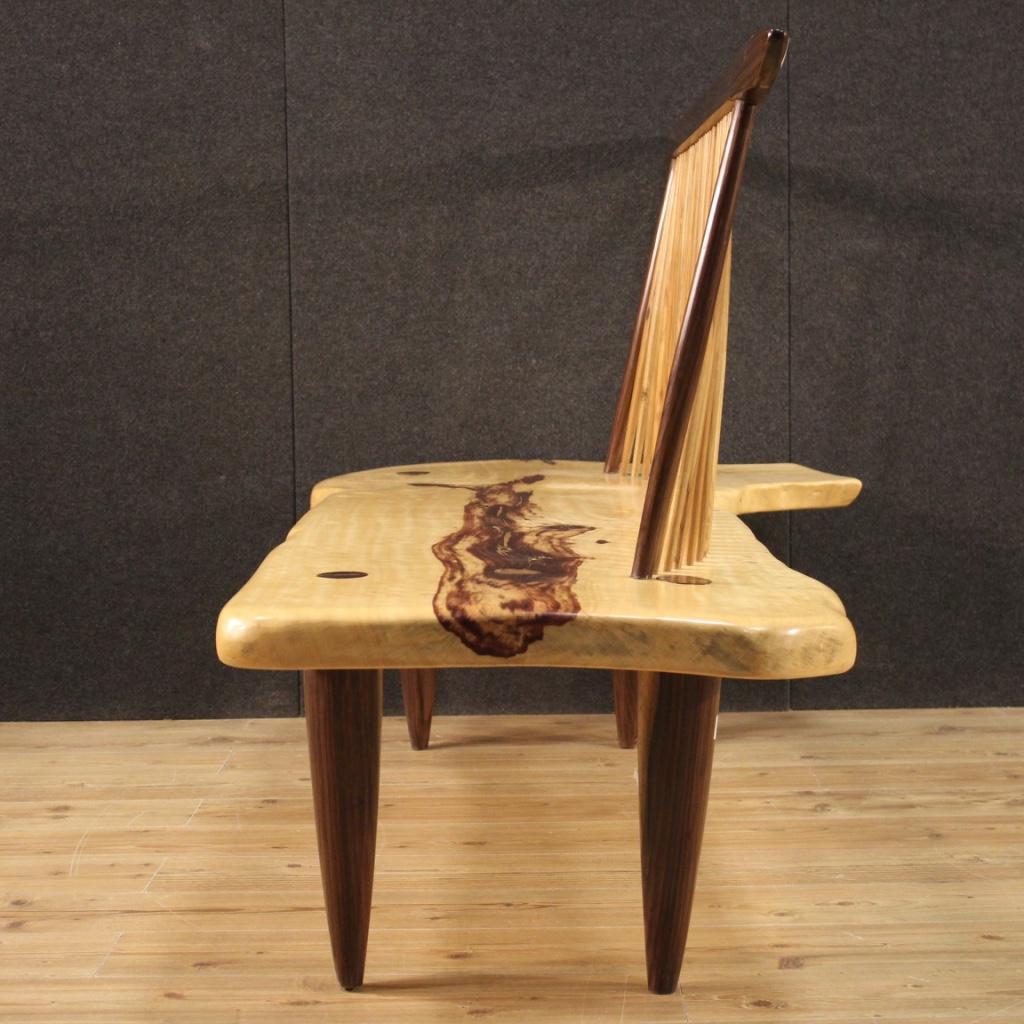 canapé américain du 20e siècle en noyer et bois exotique George Nakashima Design, 1980 en vente 5