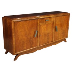 20th Century Walnut and Mahogany Wood French Art Deco Style Sideboard, 1950