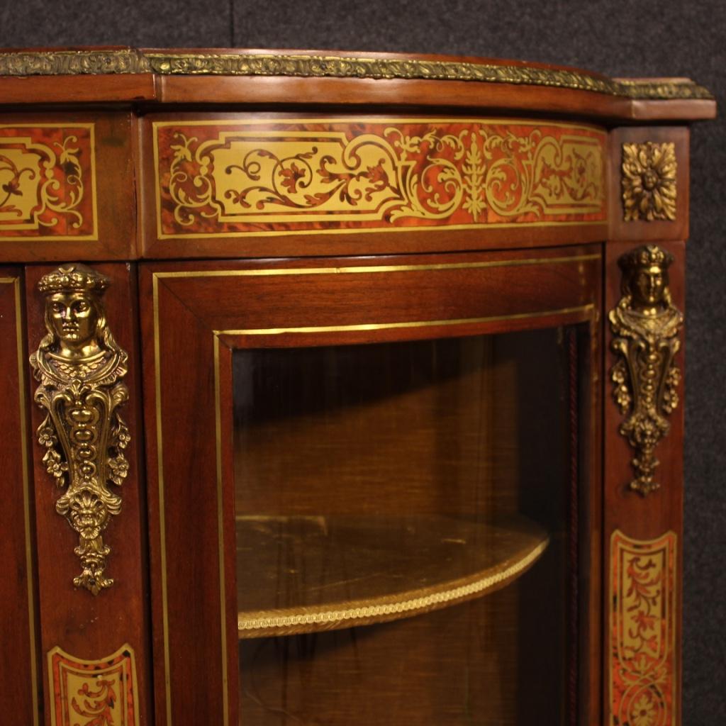 20th Century Walnut and Mahogany Wood French Boulle Style Sideboard, 1960 2
