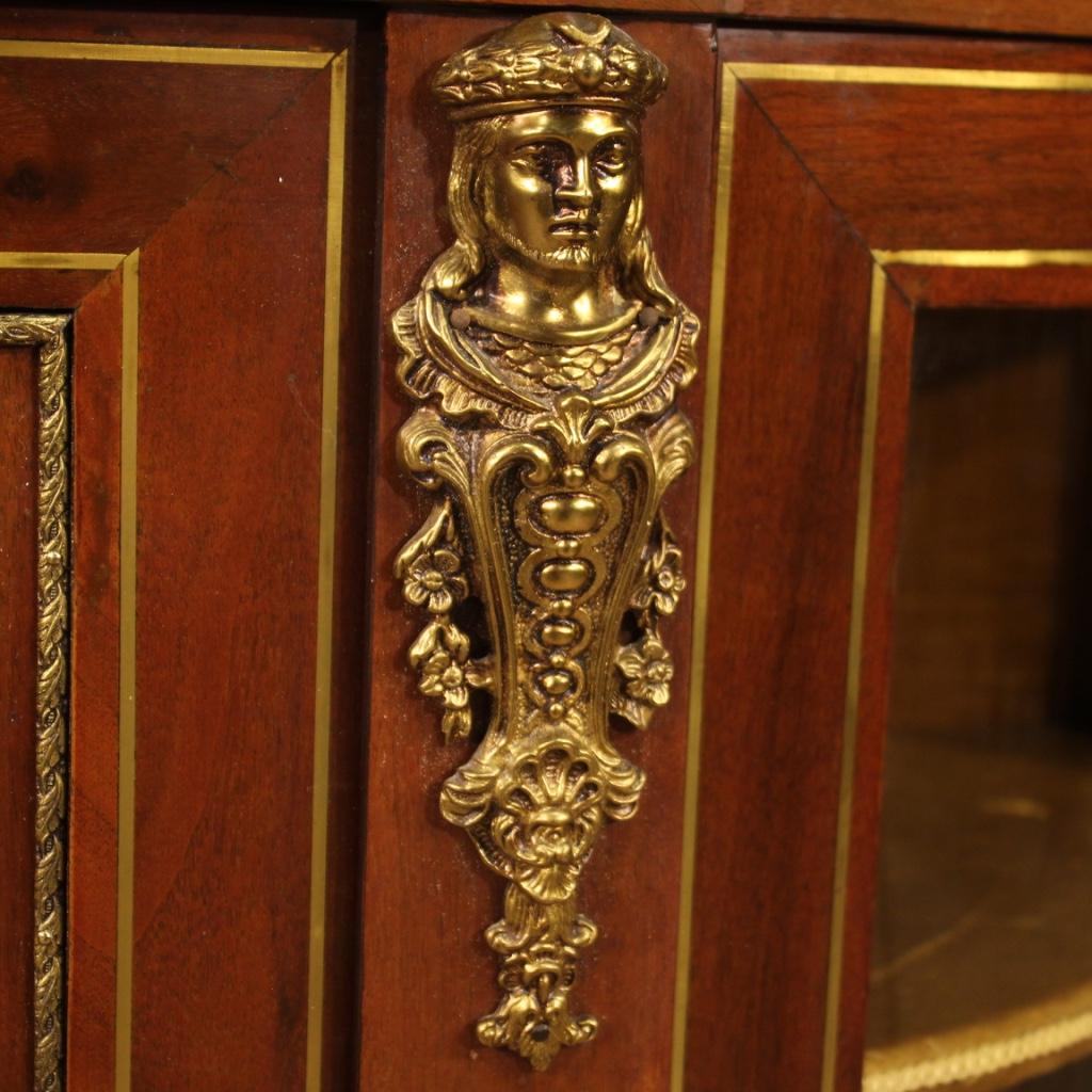 20th Century Walnut and Mahogany Wood French Boulle Style Sideboard, 1960 3