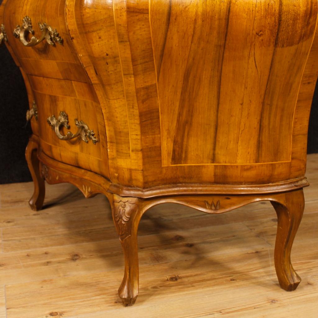 20th Century Walnut and Maple Wood Venetian Dresser, 1960 1