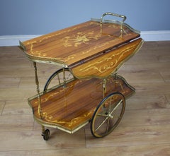 20th Century Walnut and Marquetry Drinks Trolley by H&L Epstein