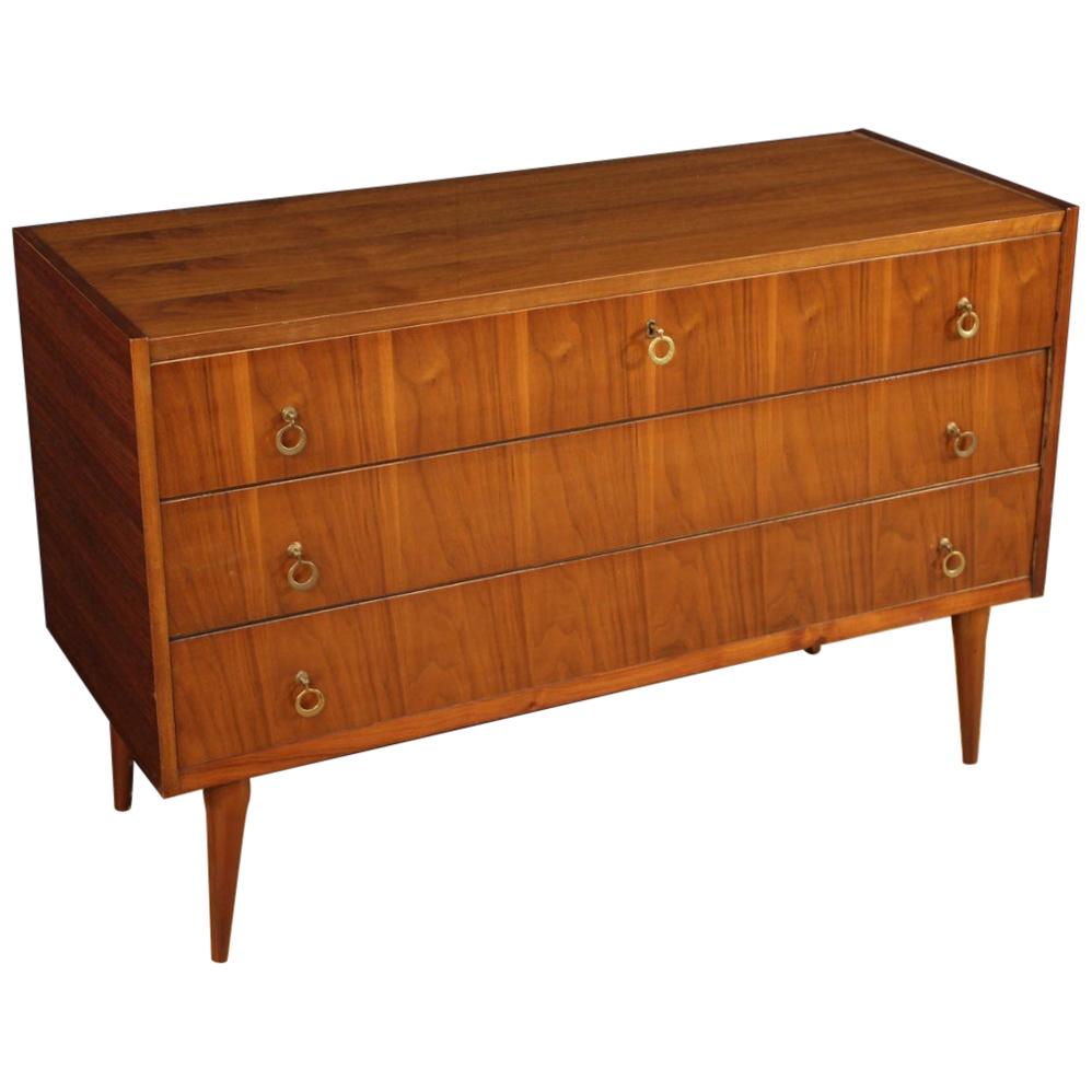 20th Century Walnut Beech and Fruitwood Italian Design Dresser, 1970