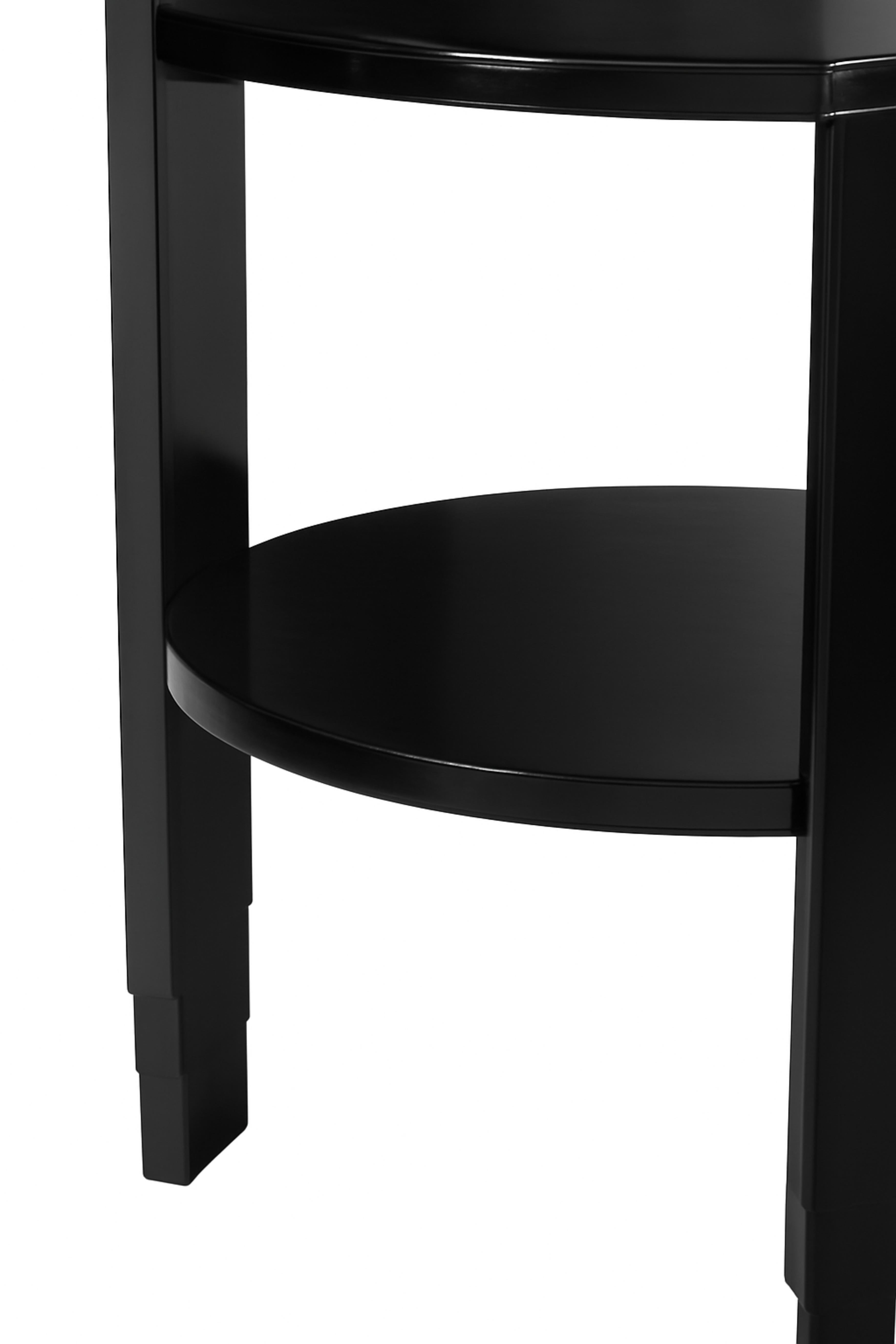 French 20th Century Walnut Black Lacquer Art Deco Center Table For Sale