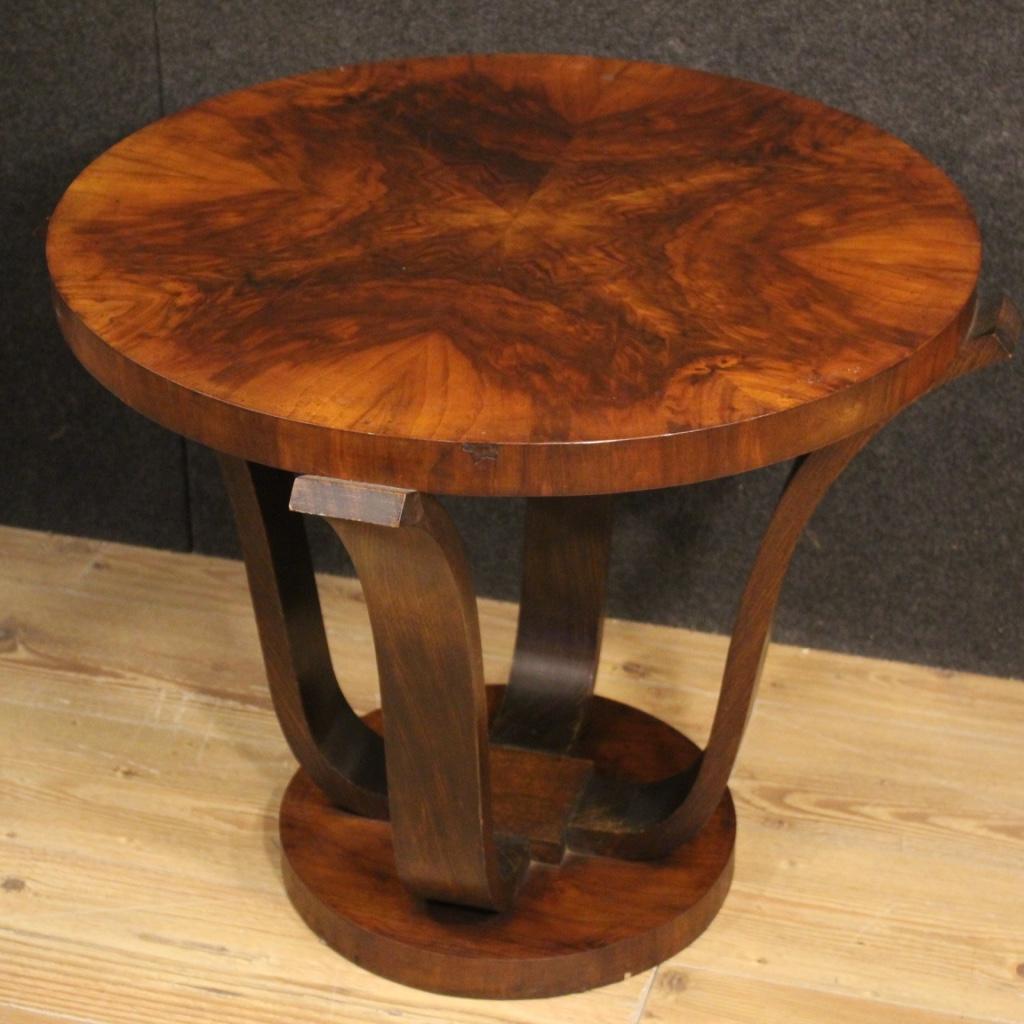 20th Century Walnut Burl and Beech Woods French Coffee Table, 1960 7
