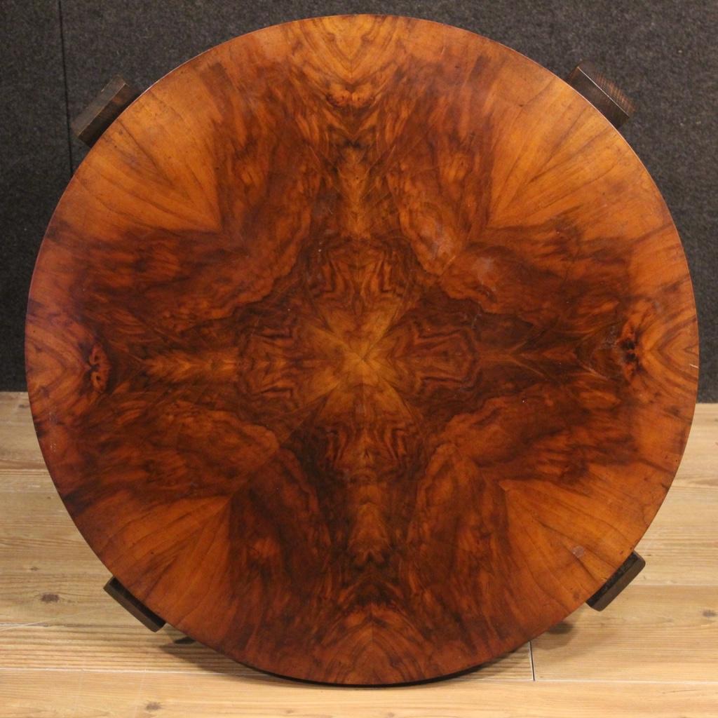 20th Century Walnut Burl and Beech Woods French Coffee Table, 1960 3